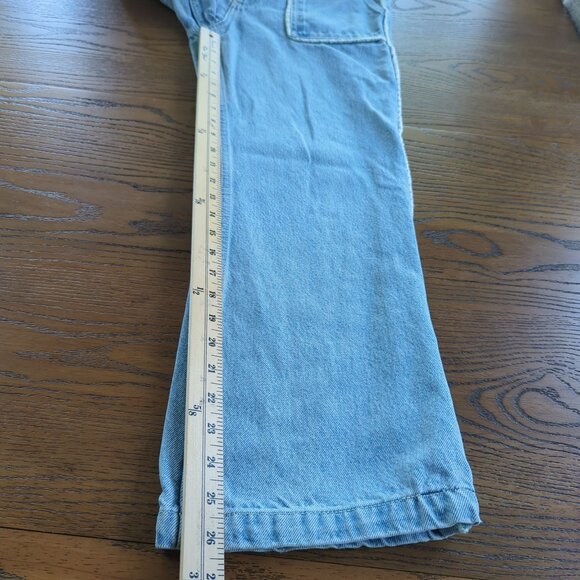 Zara Women's Jeans sz 6 / 28 blue Jeans High Rise Tweed Trim Straight Leg - Picture 11 of 12